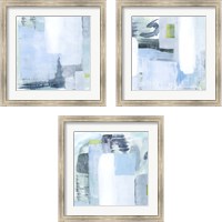 Framed 'Oceanic Shimmer 3 Piece Framed Art Print Set' border=