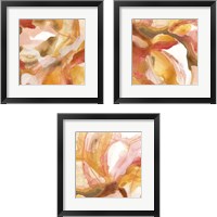 Framed 'Sunset Marble 3 Piece Framed Art Print Set' border=