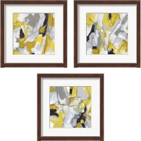 Framed Citron Confetti 3 Piece Framed Art Print Set