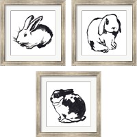 Framed Winter Rabbit 3 Piece Framed Art Print Set