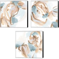 Framed 'Abstracted Shells 3 Piece Canvas Print Set' border=