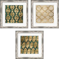 Framed 'Tile Tableau 3 Piece Framed Art Print Set' border=