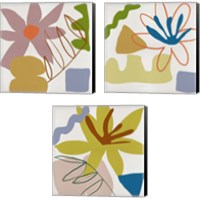 Framed Flower Petals 3 Piece Canvas Print Set