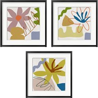 Framed Flower Petals 3 Piece Framed Art Print Set