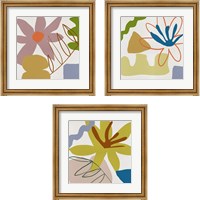 Framed Flower Petals 3 Piece Framed Art Print Set