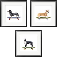 Framed Pups on Wheels 3 Piece Framed Art Print Set