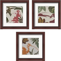 Framed Graphic Tropical Bird  3 Piece Framed Art Print Set