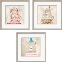 Framed 'Lids Bear 3 Piece Framed Art Print Set' border=