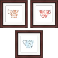 Framed 'Bright Garden Cafe 3 Piece Framed Art Print Set' border=