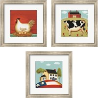 Framed 'My Home 3 Piece Framed Art Print Set' border=