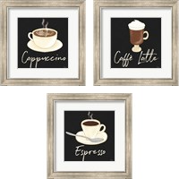 Framed 'Fresh Coffee 3 Piece Framed Art Print Set' border=