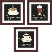 Framed 'Fresh Coffee 3 Piece Framed Art Print Set' border=