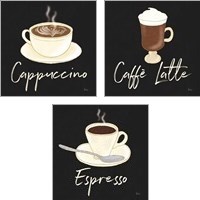 Framed 'Fresh Coffee 3 Piece Art Print Set' border=