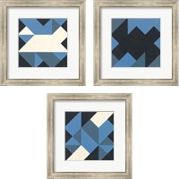 Framed Triangles 3 Piece Framed Art Print Set