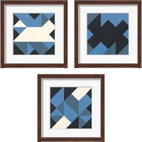 Framed Triangles 3 Piece Framed Art Print Set