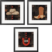 Framed Saddle Up Icon 3 Piece Framed Art Print Set