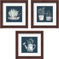 Framed 'Plants Life 3 Piece Framed Art Print Set' border=