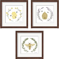 Framed Happy to Bee Home 3 Piece Framed Art Print Set