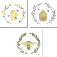 Framed Happy to Bee Home 3 Piece Art Print Set