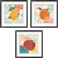 Framed 'Fruit Frenzy 3 Piece Framed Art Print Set' border=