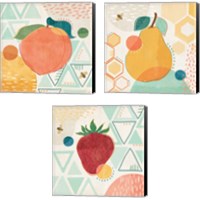 Framed Fruit Frenzy 3 Piece Canvas Print Set