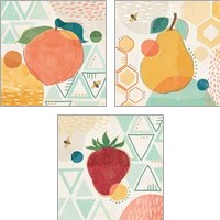 Framed 'Fruit Frenzy 3 Piece Art Print Set' border=