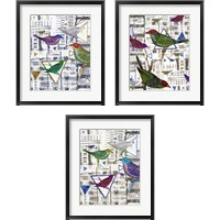 Framed Bird Intersection 3 Piece Framed Art Print Set