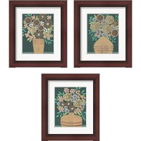 Framed 'Flower Garden Bouquet 3 Piece Framed Art Print Set' border=