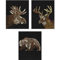 Framed Forest Dweller 3 Piece Art Print Set