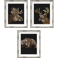 Framed 'Forest Dweller 3 Piece Framed Art Print Set' border=