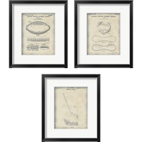 Framed 'Patented Sport 3 Piece Framed Art Print Set' border=