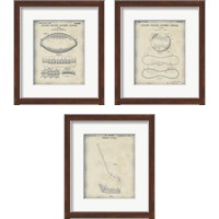 Framed 'Patented Sport 3 Piece Framed Art Print Set' border=