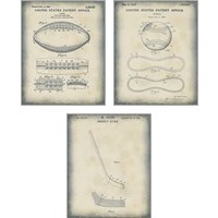 Framed Patented Sport 3 Piece Art Print Set