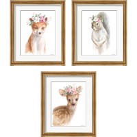 Framed 'Wild for Flowers 3 Piece Framed Art Print Set' border=