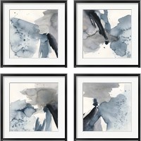 Framed 'Winter Current 4 Piece Framed Art Print Set' border=