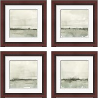 Framed 'Winter Reflections 4 Piece Framed Art Print Set' border=