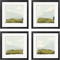 Framed 'Alpine Ascent  4 Piece Framed Art Print Set' border=