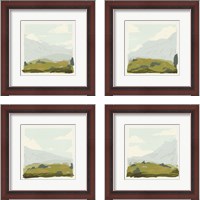 Framed 'Alpine Ascent  4 Piece Framed Art Print Set' border=