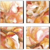 Framed 'Sunset Marble 4 Piece Canvas Print Set' border=