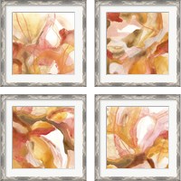 Framed 'Sunset Marble 4 Piece Framed Art Print Set' border=