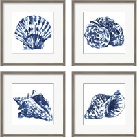 Framed 'Beach Brushwork 4 Piece Framed Art Print Set' border=