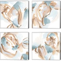 Framed 'Abstracted Shells 4 Piece Canvas Print Set' border=