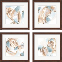 Framed Abstracted Shells 4 Piece Framed Art Print Set