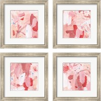 Framed 'Pink Sky 4 Piece Framed Art Print Set' border=