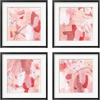Framed 'Pink Sky 4 Piece Framed Art Print Set' border=