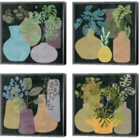 Framed 'Decorative Vases 4 Piece Canvas Print Set' border=