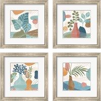 Framed 'Coastal Creations 4 Piece Framed Art Print Set' border=