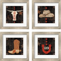 Framed Saddle Up Icon 4 Piece Framed Art Print Set