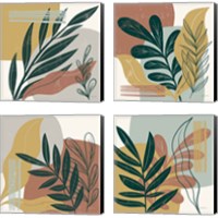 Framed 'Mid Century Modern 4 Piece Canvas Print Set' border=