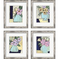 Framed 'Distressed Bouquet 4 Piece Framed Art Print Set' border=